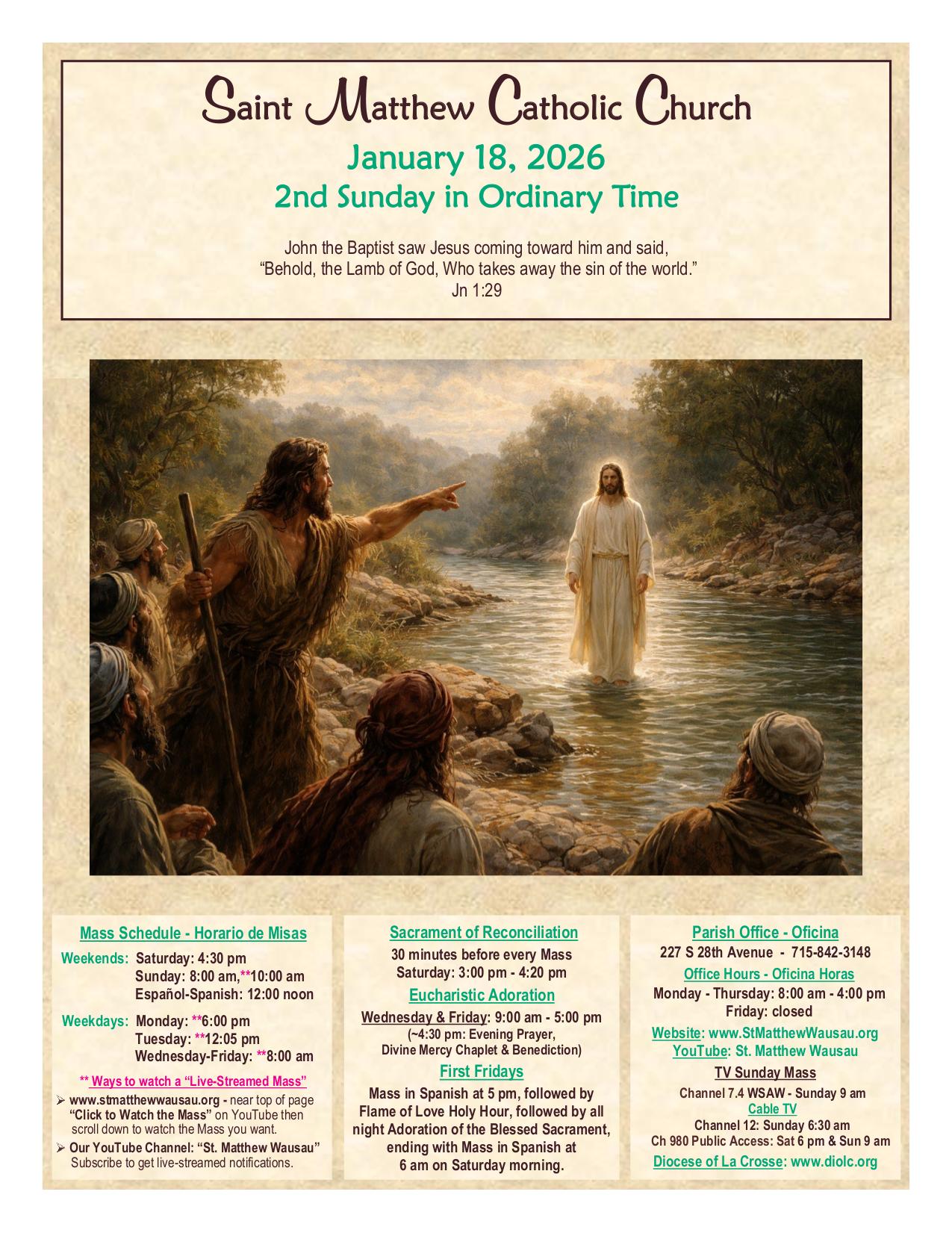 january 18, 2026 Bulletin