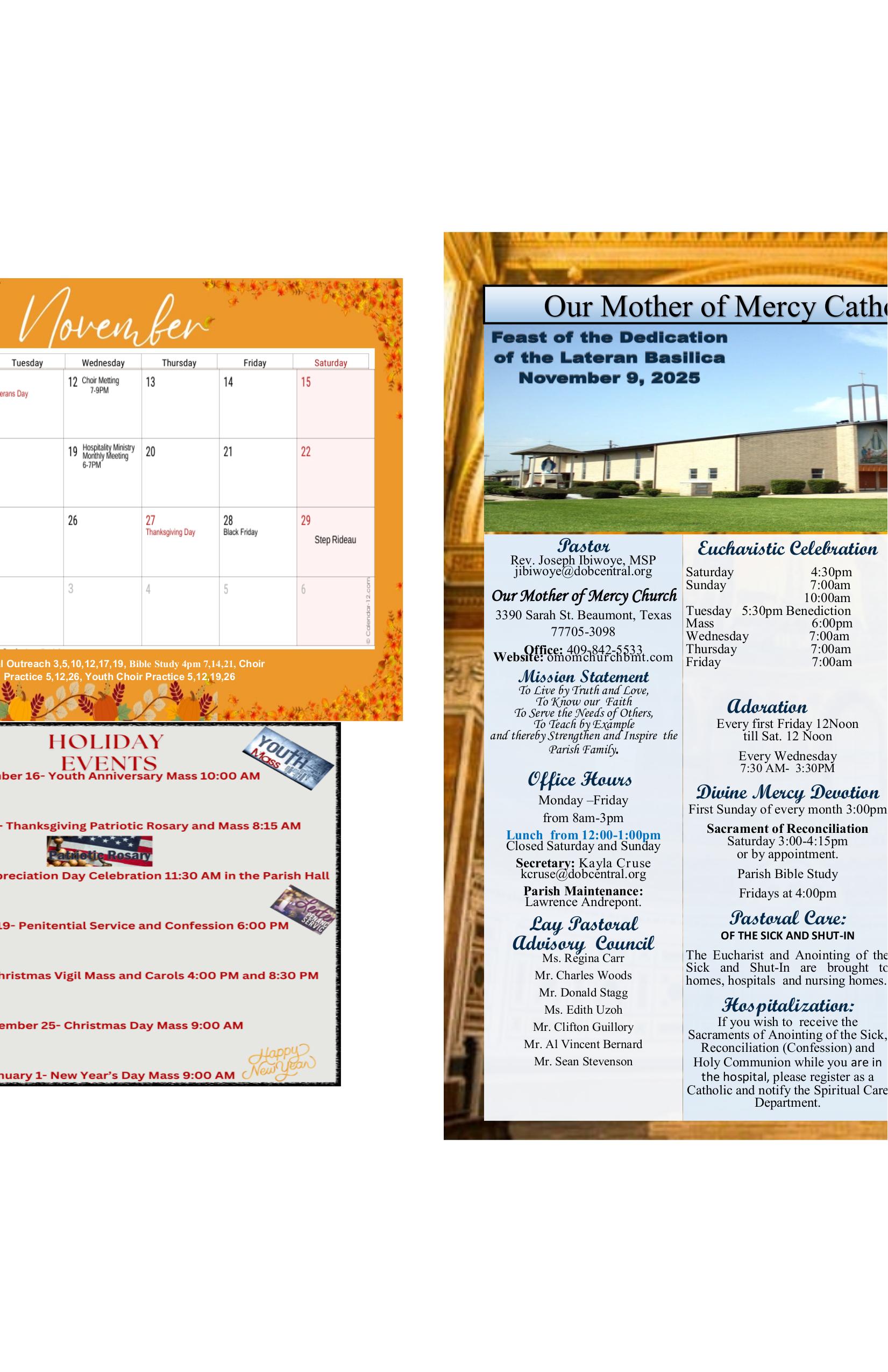 november 9, 2025 Bulletin