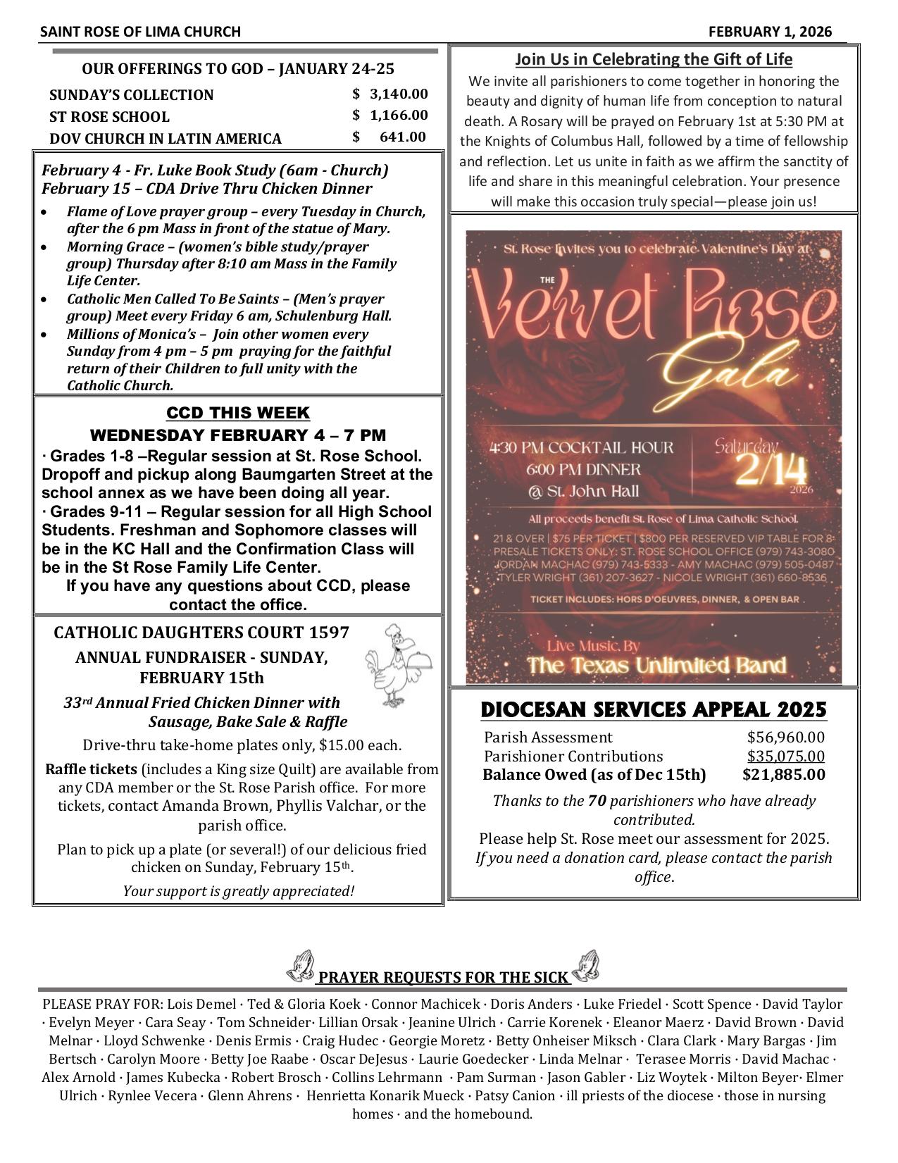 february 1, 2026 Bulletin