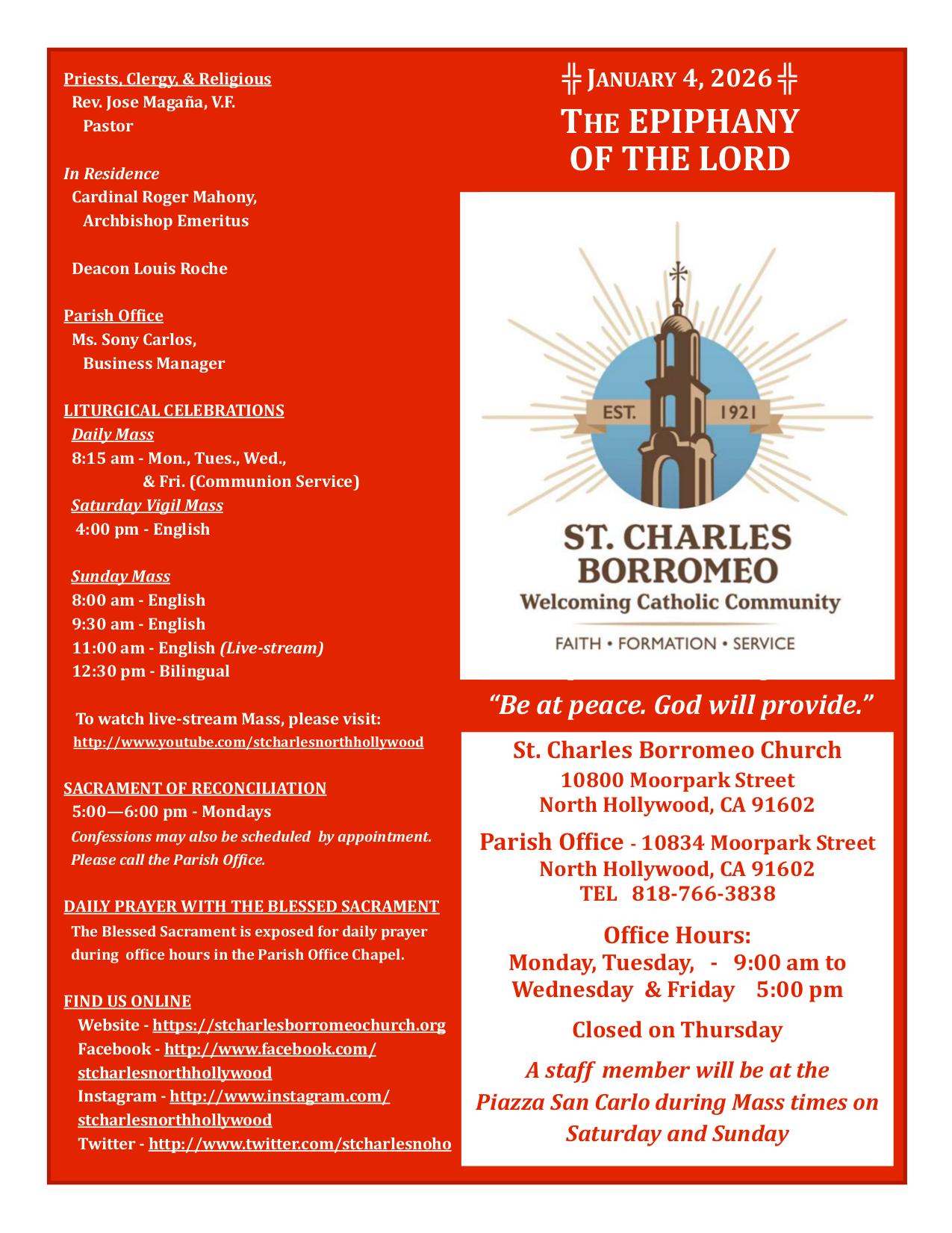 january 4, 2026 Bulletin