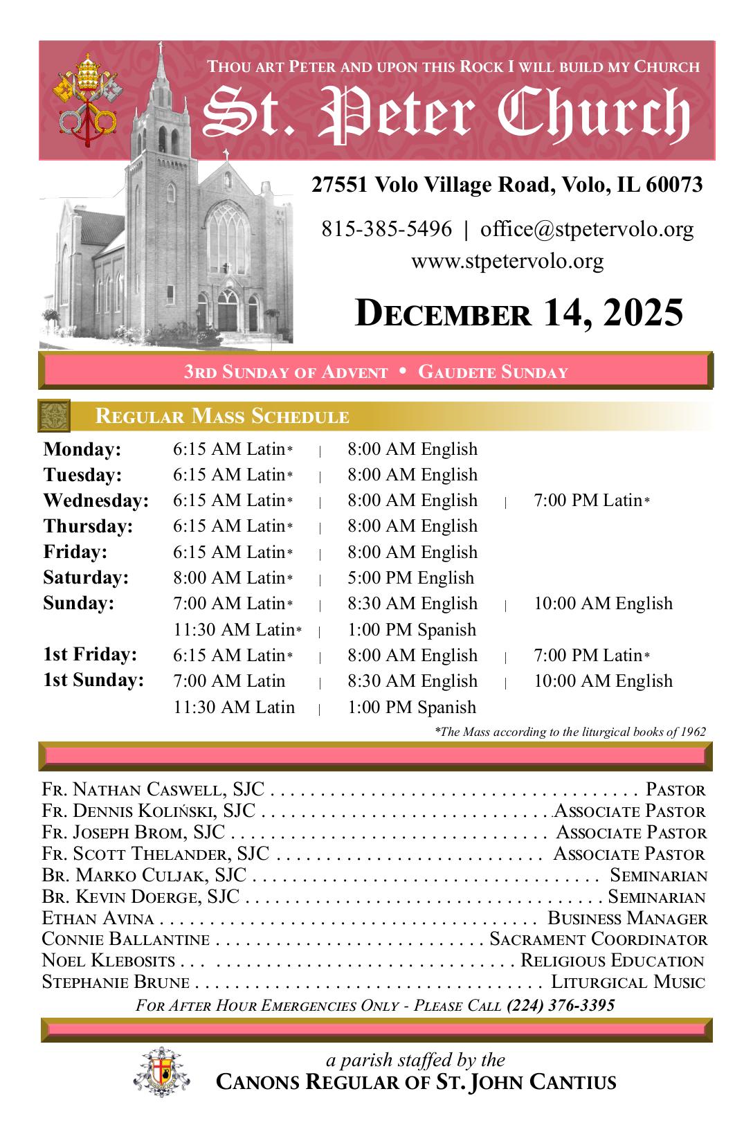 december 14, 2025 Bulletin