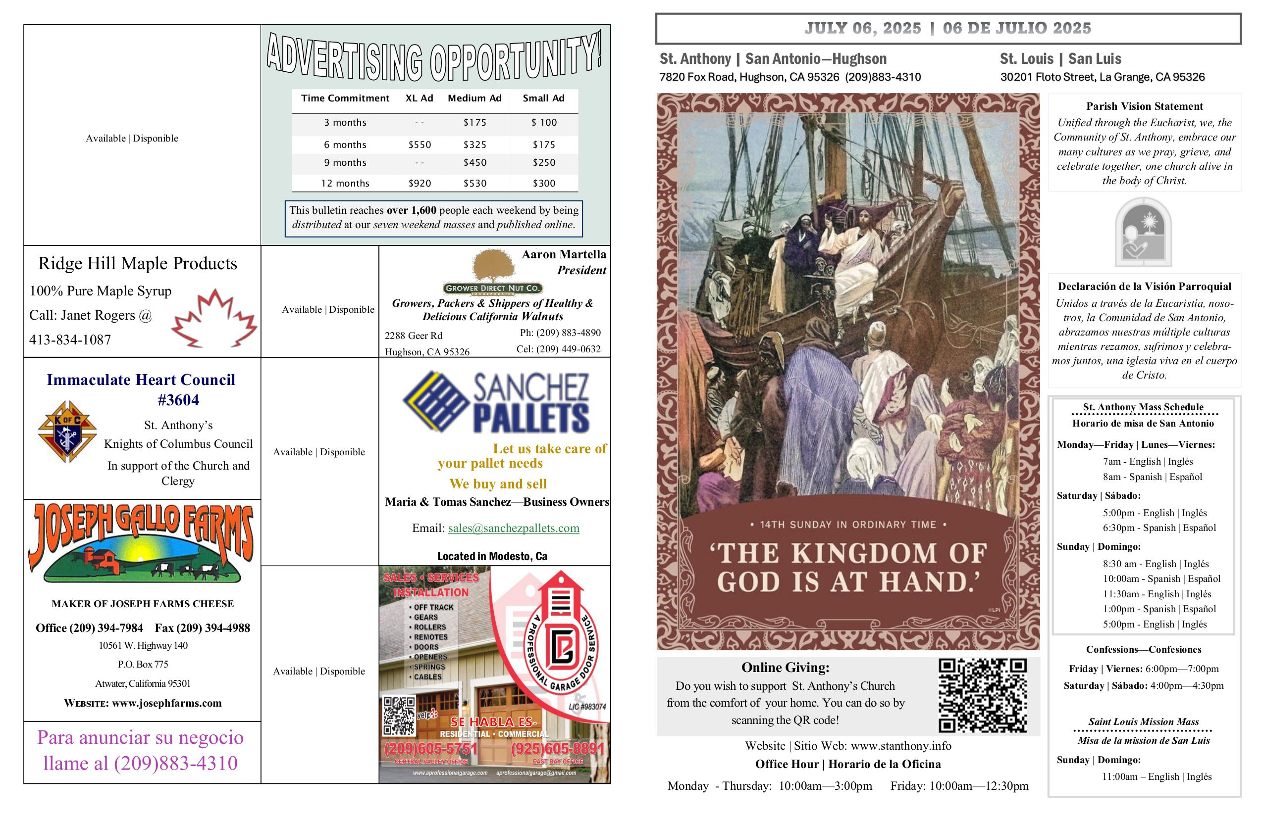 july 6, 2025 Bulletin