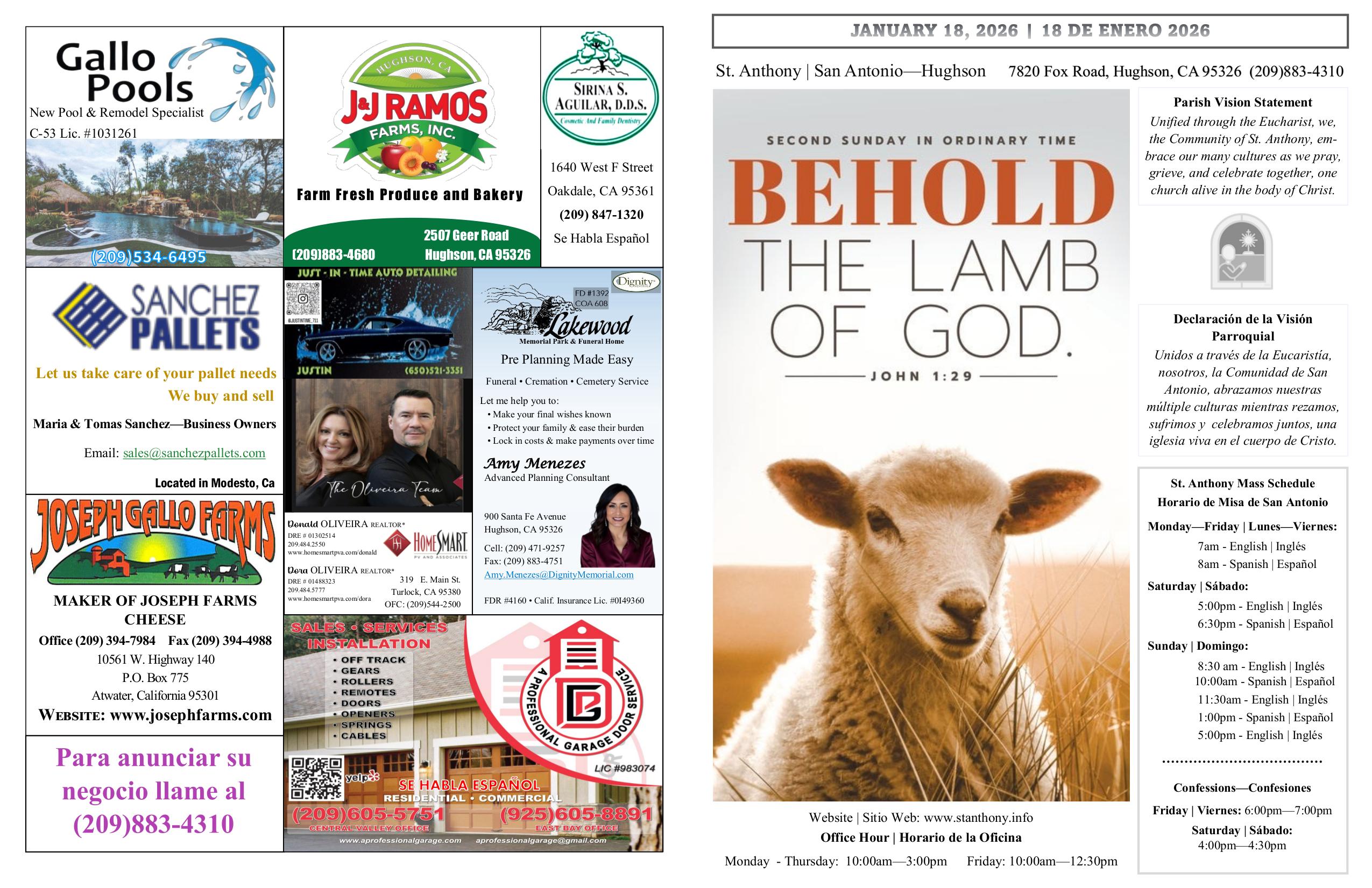 january 18, 2026 Bulletin