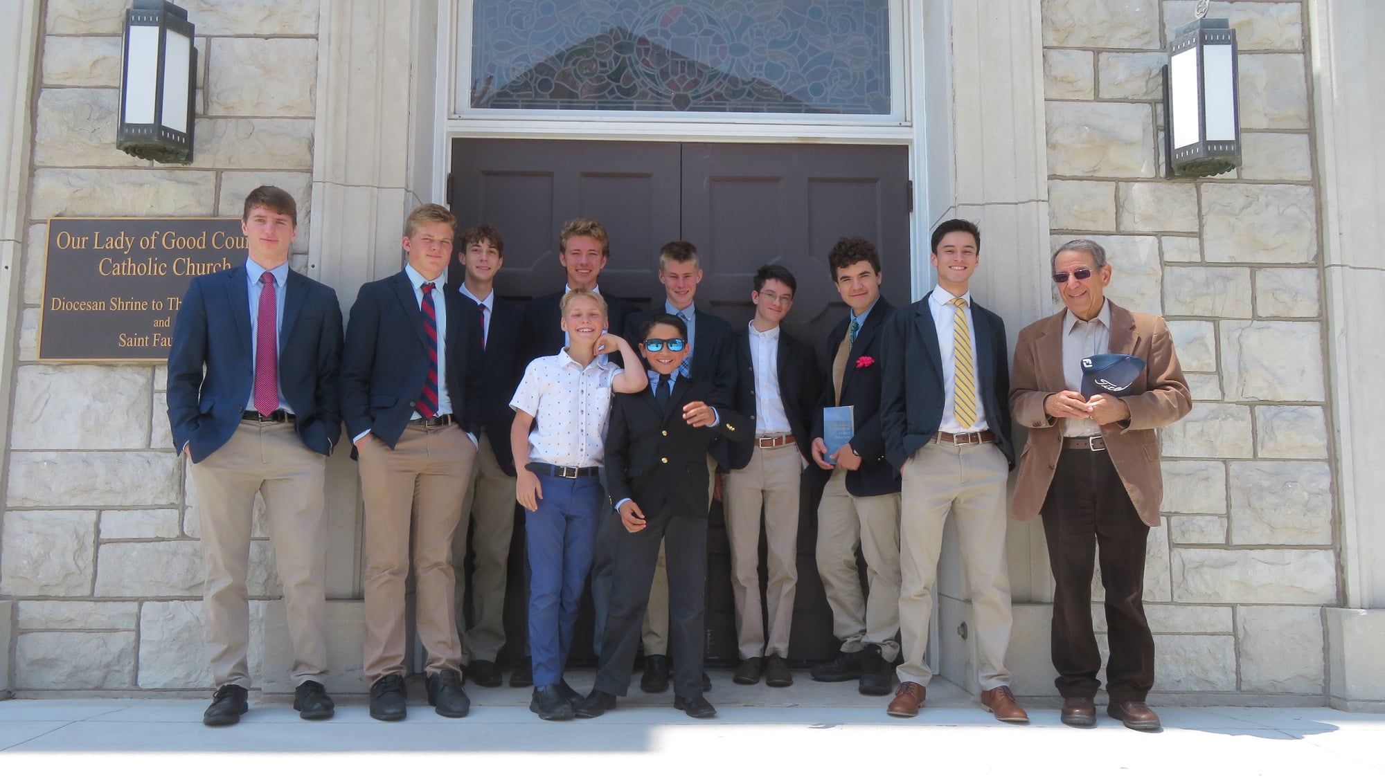 Frassati Academy students outdoors