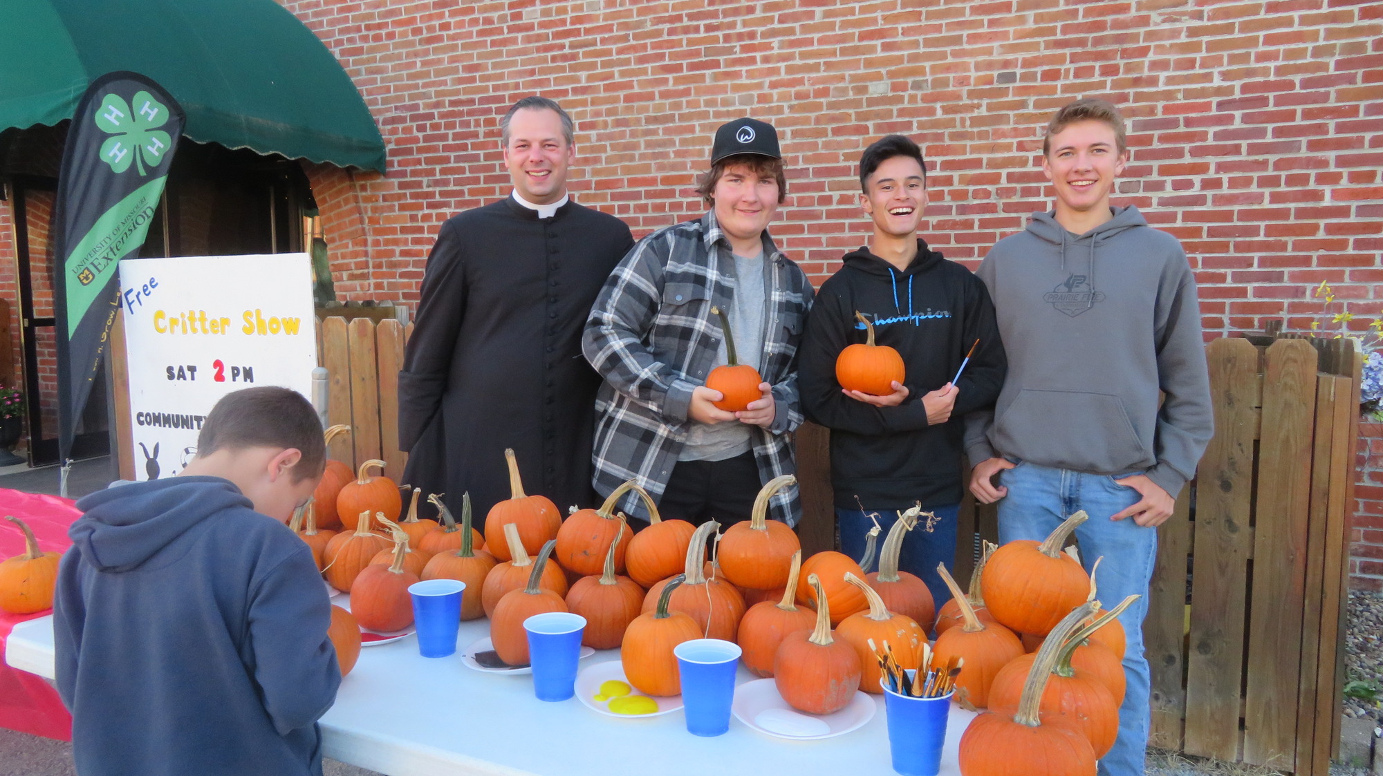 Hosting pumpkin painting at the Plattsburg Fall Festival