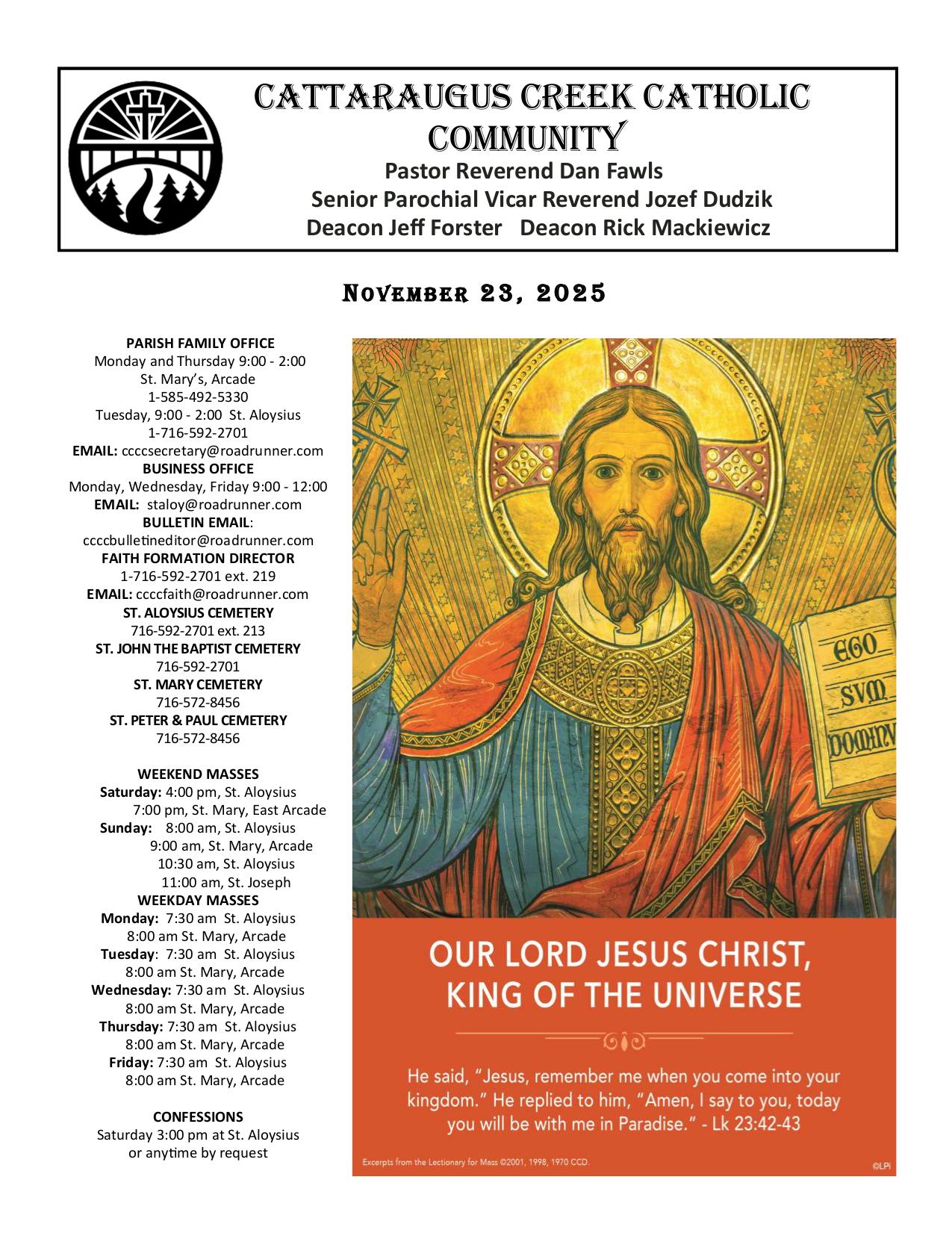 november 23, 2025 Bulletin