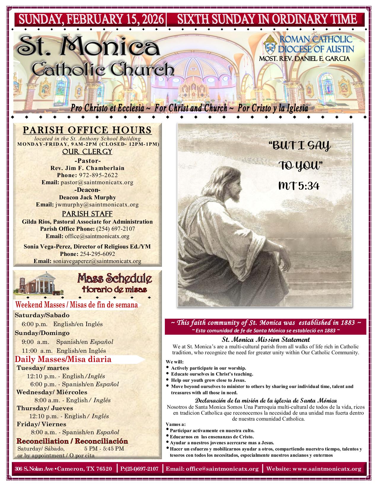 february 15, 2026 Bulletin