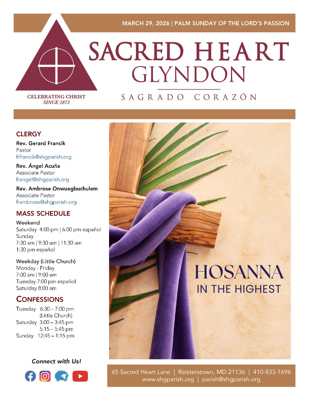 march 29, 2026 Bulletin