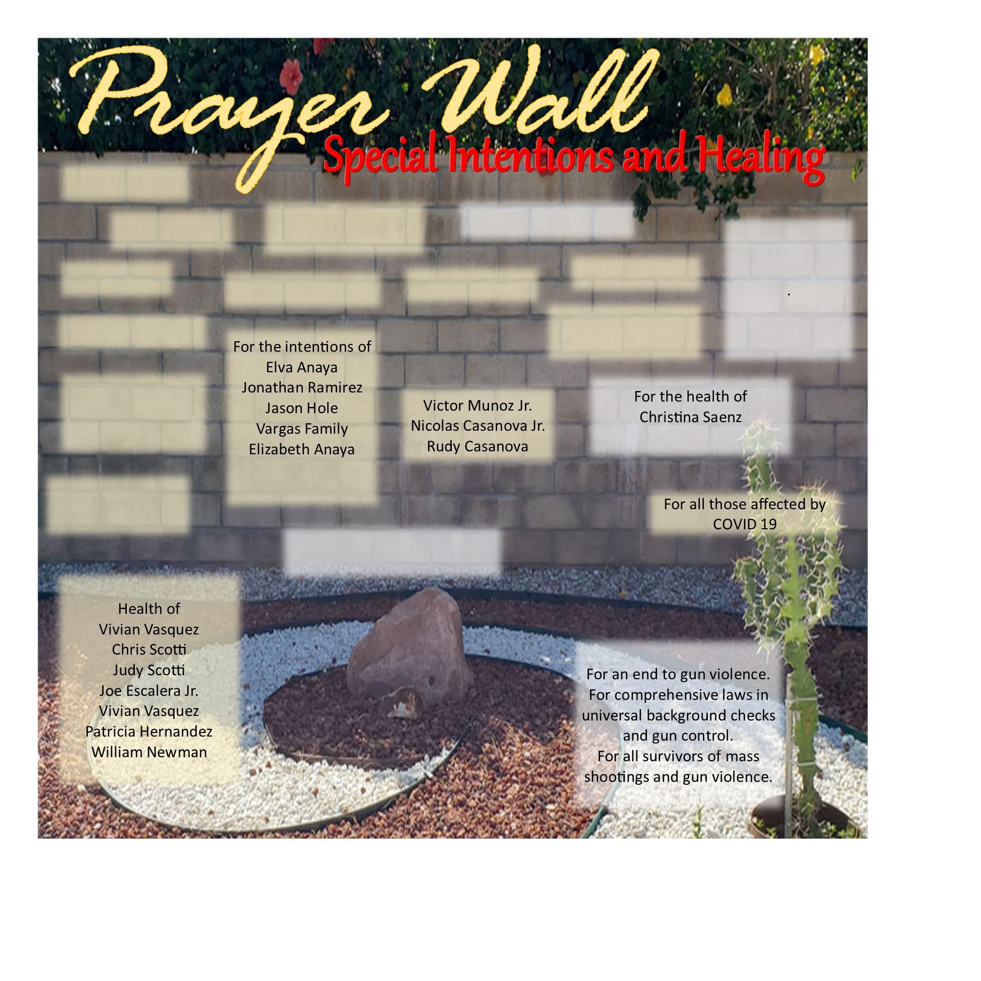 Prayer Wall Nativity Parish El Monte, CA