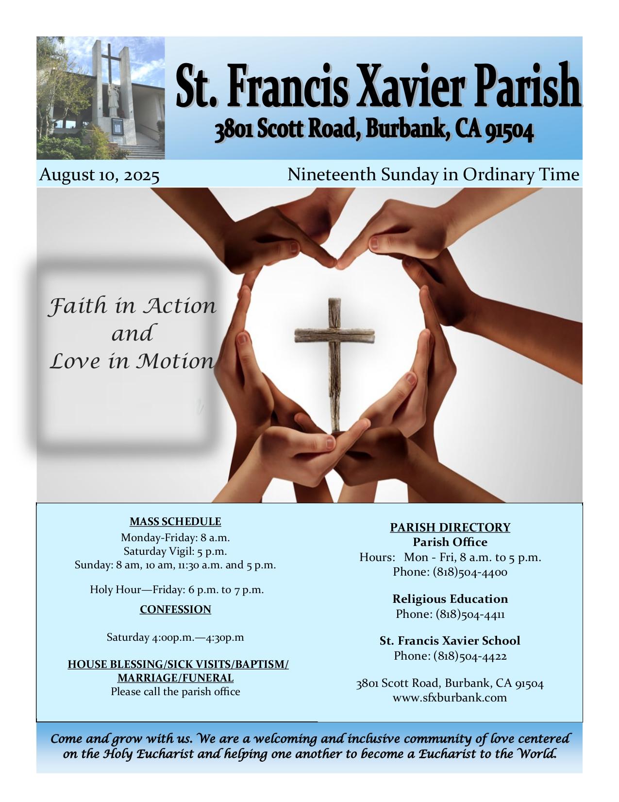 august 10, 2025 Bulletin