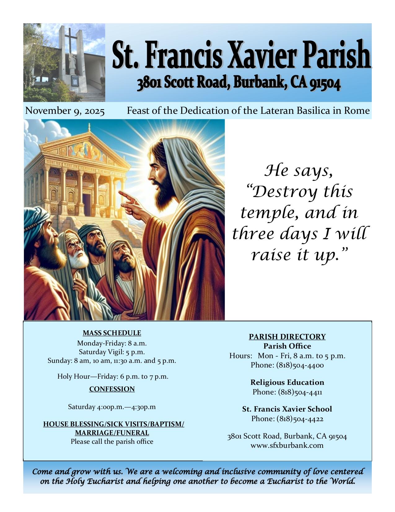 november 9, 2025 Bulletin