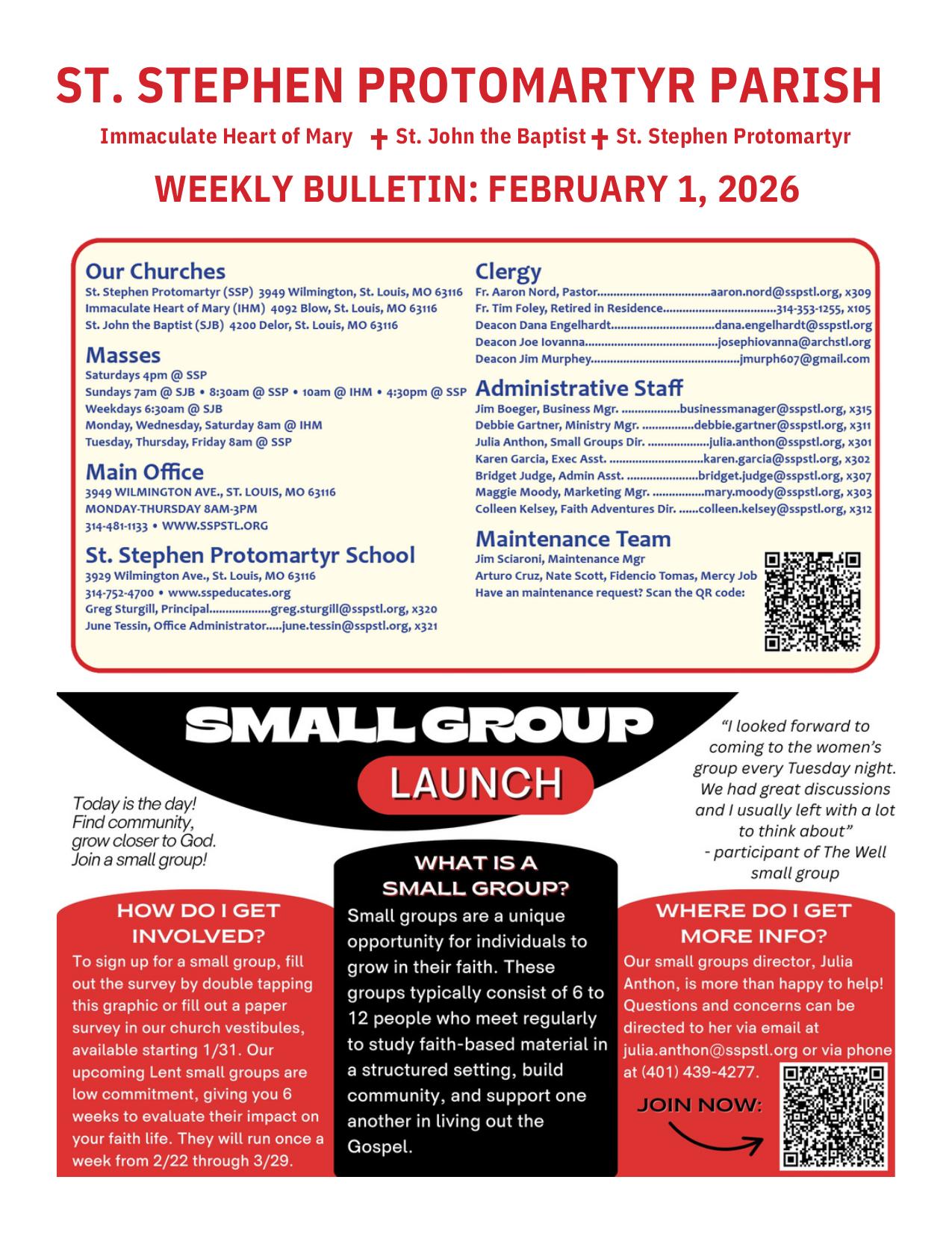february 1, 2026 Bulletin