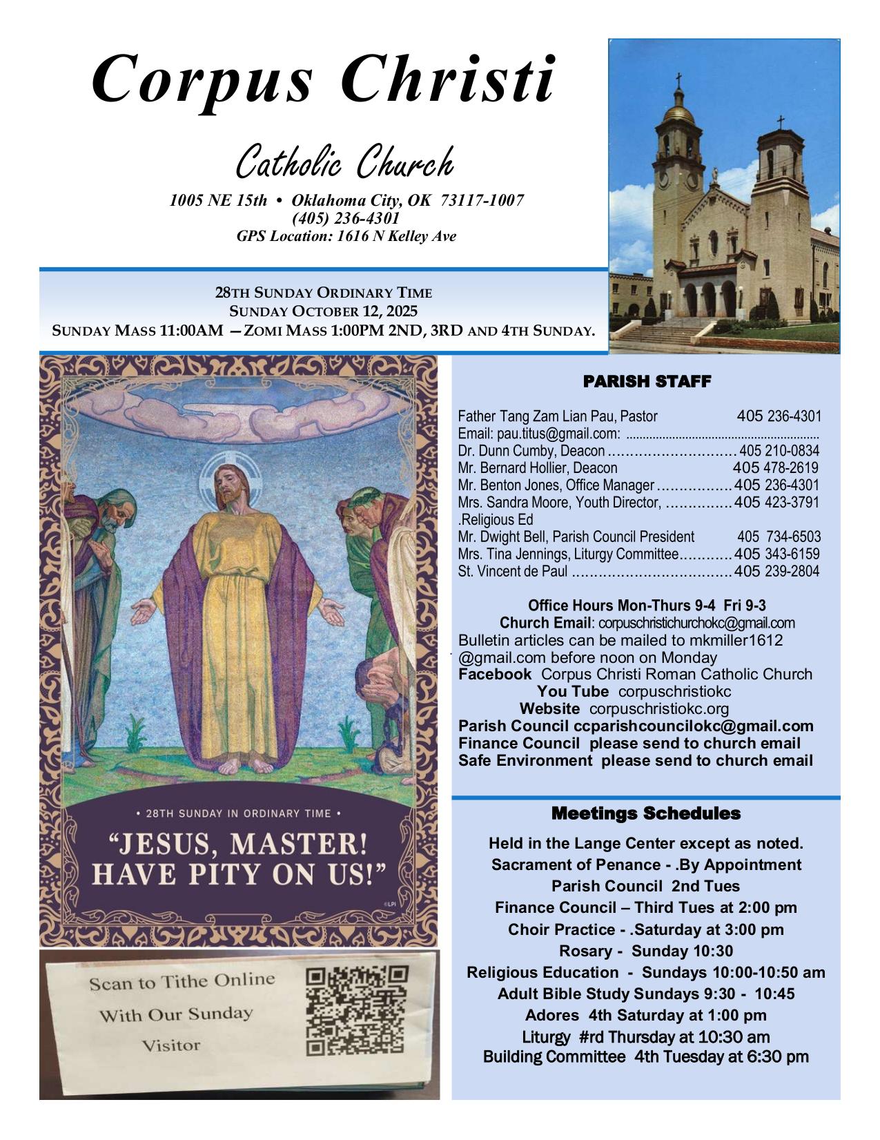 october 12, 2025 Bulletin