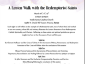 A Lenten Walk with the Redemptorist Saints