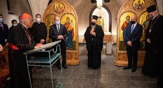 Ecumenical patriarch, cardinal meet at Georgetown University chapel
