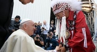 Pope arrives in Canada focused on elders and on repentance