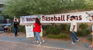 Evangelization team shares the love of God with baseball fans