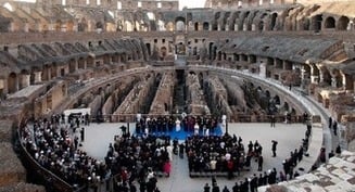 Political leaders have duty before God to end war, pope says at peace meeting