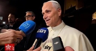 Pope answers questions about migrants, Venezuela, Rupnik trial