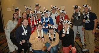 Funny hats show the joy of NCYC while T-shirt messages feature the heart of youths' faith