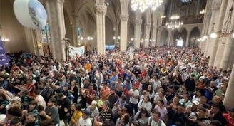 The poor praying for Pope Francis' health packed famous basilica in Buenos Aires province