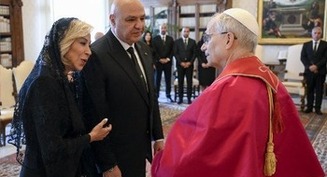 Pope meets Lebanese president as Israeli-Iranian attacks continue