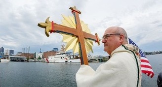 Archbishop sails 'into the deep' taking Jesus to 'shores of the city,' 'shores of our hearts'