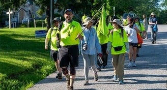 Pilgrims walk in the footsteps of the first American-born saint