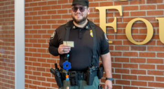 Security officer at Chancery receives a Ben’s Bell