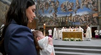 Parents can't wait for children to choose baptism, says pope, baptizing 20 infants in Sistine Chapel