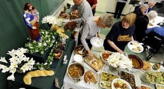 Setting a table for St. Joseph's Day
