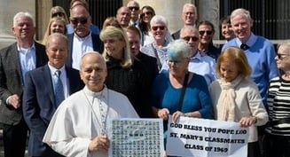 Childhood classmates from the United States reunite with Pope Leo