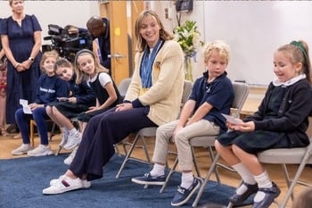 Faith, school and parish support are source of strength for Olympic champion swimmer