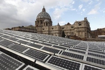 Pope launches project to get Vatican to run solely on solar power