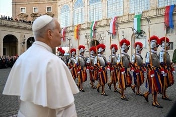 Pope tells Swiss Guards they need each other to be all they can be