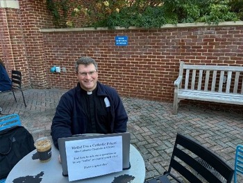 'Hello! I'm a Catholic Priest!' How one coffee shop ministry attracts student seekers