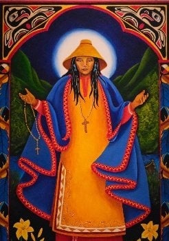 Indigenous elders, New York artist, Seattle cathedral join to create St. Kateri icon