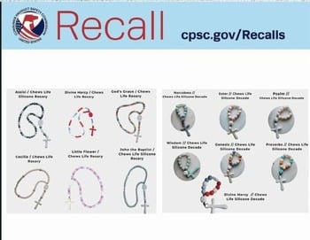Some Chews Life rosaries, teethers recalled for choking hazard
