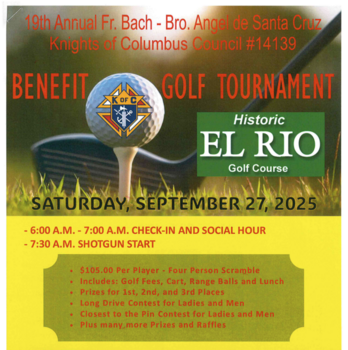 19th Annual Golf Tournament: Knights of Columbus Council #14139