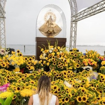 Sunflowers grace Miami shrine as Cuban Americans celebrate feast of Our Lady of Charity