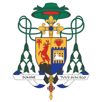 The bishop's Coat of Arms and Motto