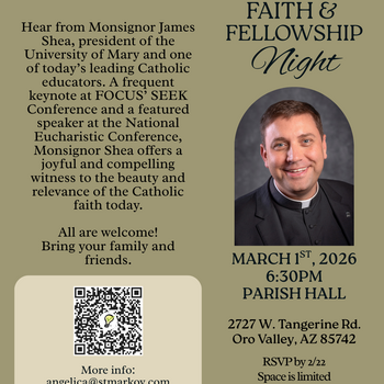 Faith & Fellowship Night with Msgr. James Shea