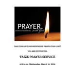 Taize Prayer Service