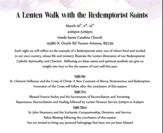 A Lenten Walk with the Redemptorist Saints