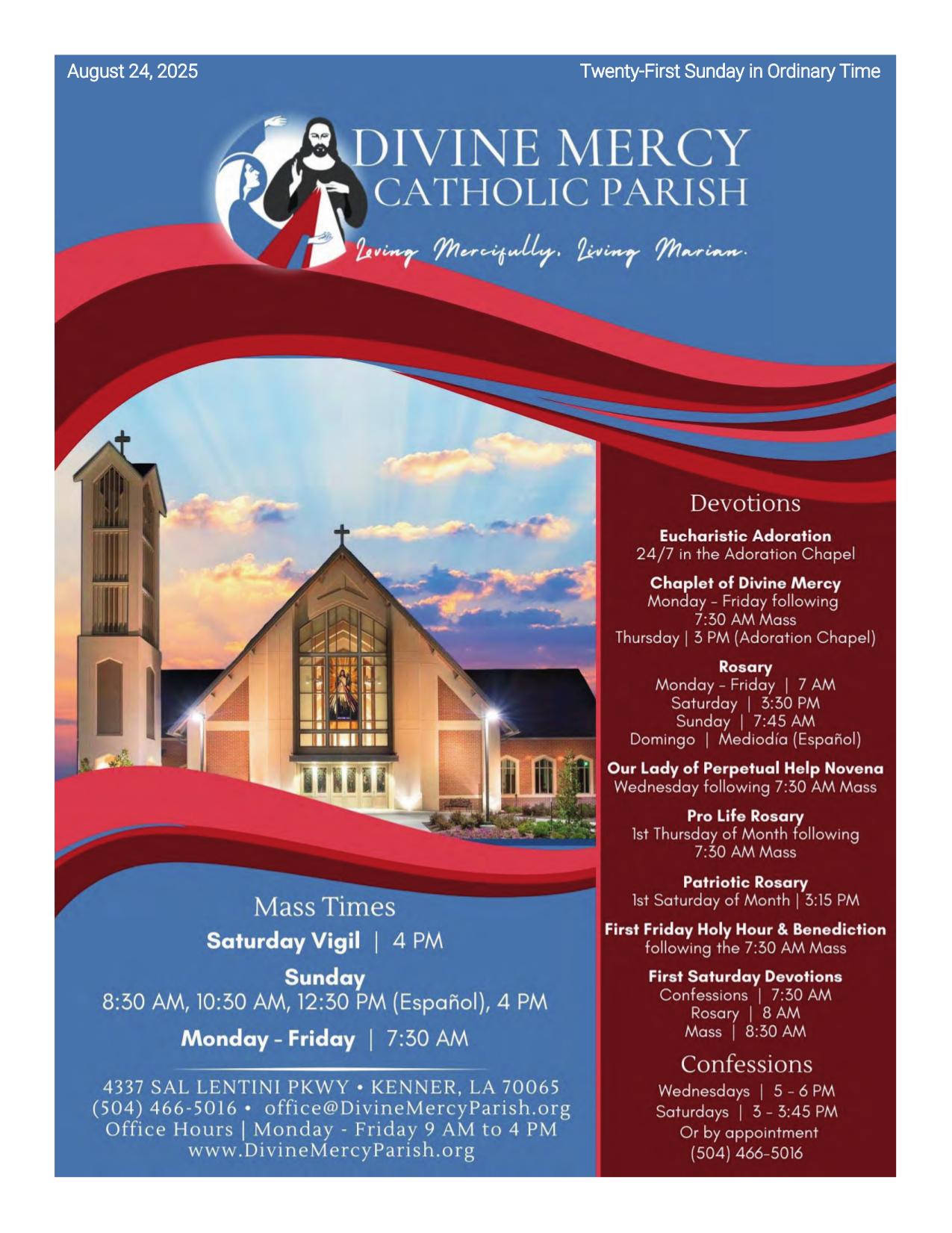 august 24, 2025 Bulletin