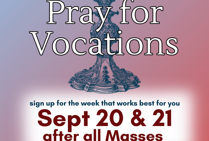 Vocations Chalice Sign-ups
