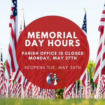Memorial Day: Parish Office Closed