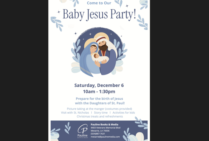 Pauline Books Baby Jesus Party
