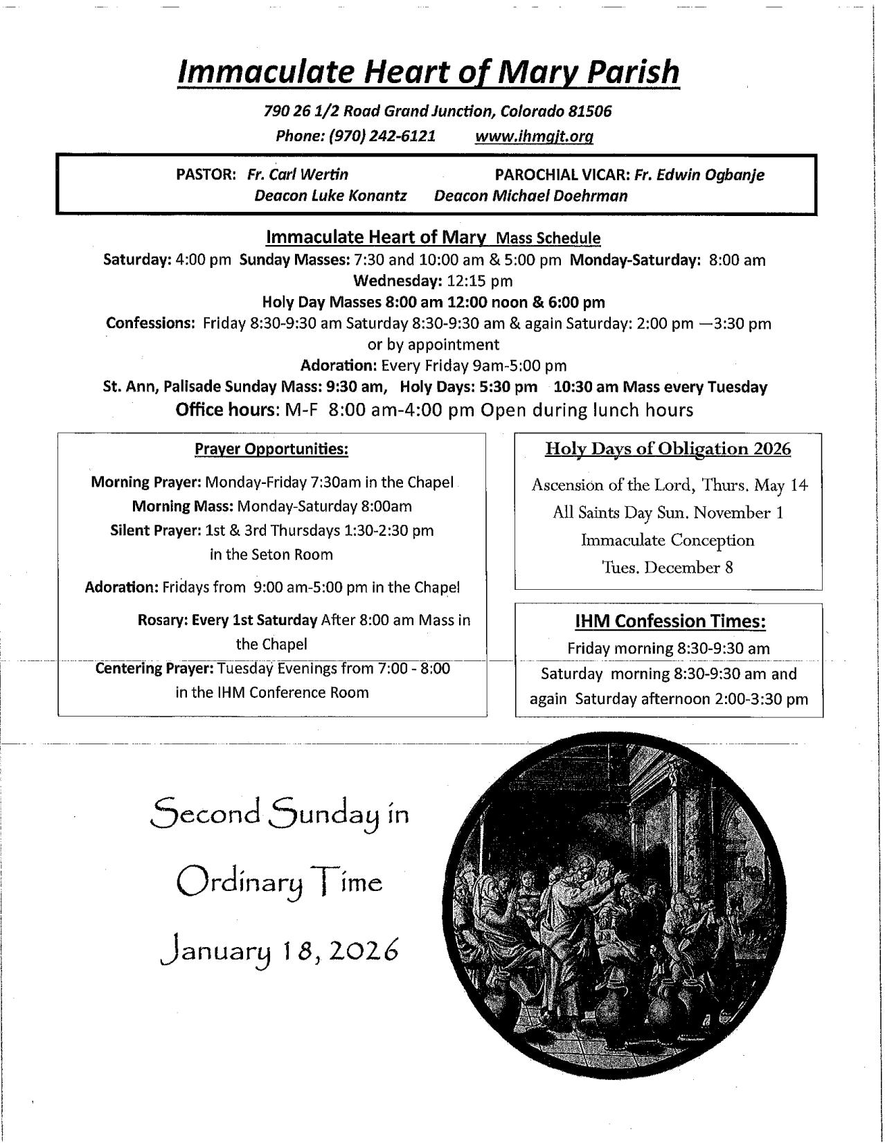 january 18, 2026 Bulletin