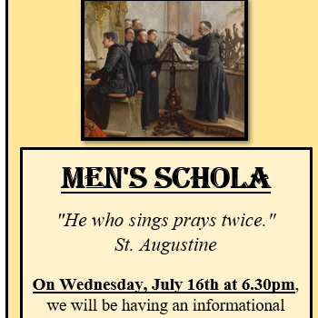 Men's Schola Informational Meeting